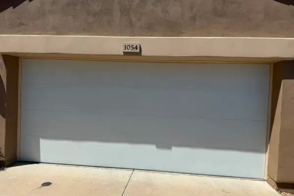 Newly replaced garage door on an Arizona home