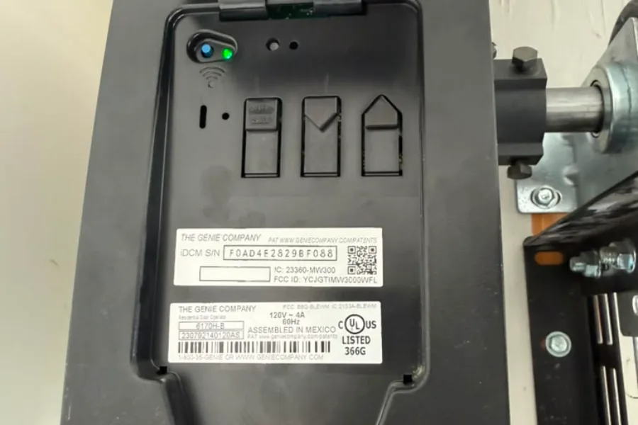 Genie jackshaft garage door operator installed on a Chandler garage